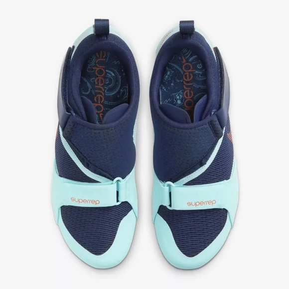 Nike Men's SuperRep Indoor Cycling Shoes 'Blue Void Copa Orange' CW2191-484 NIB - Picture 9 of 9